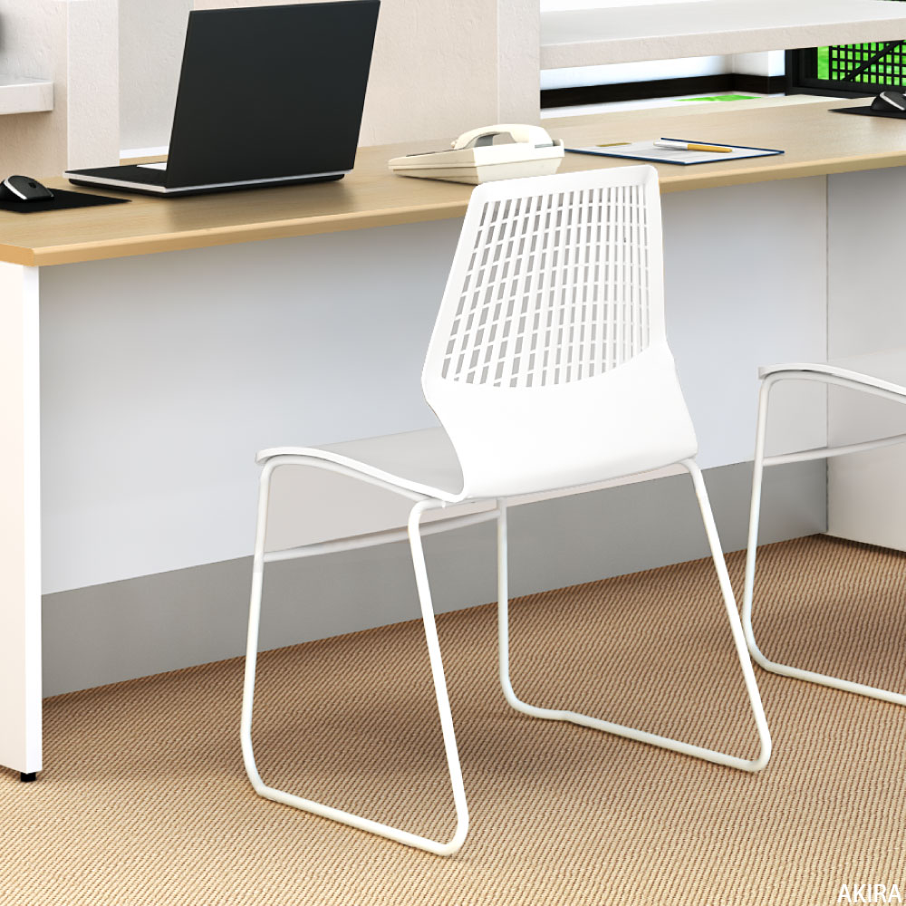 家具のAKIRA テーブルチェア ミーティングチェア チェア 椅子 2脚 