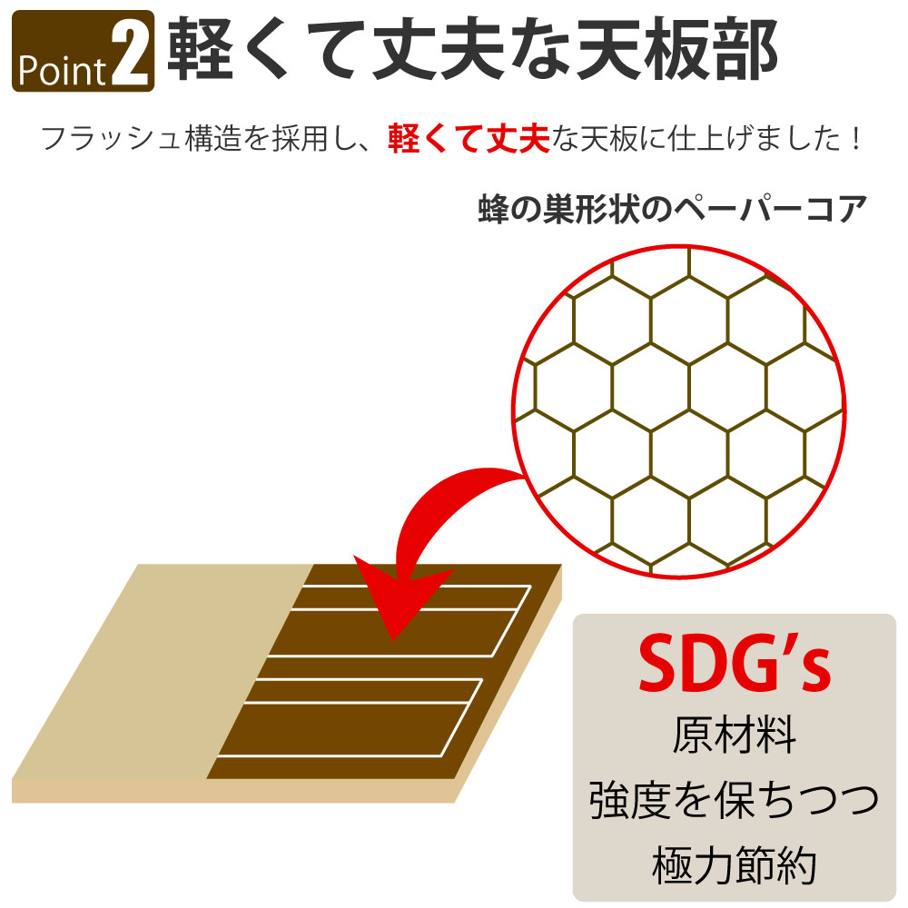 カフェテーブル 四角天板 幅60cm ナチュラル木目 スチール脚 ポイント2 軽くて丈夫な天板部 家具のAKIRA