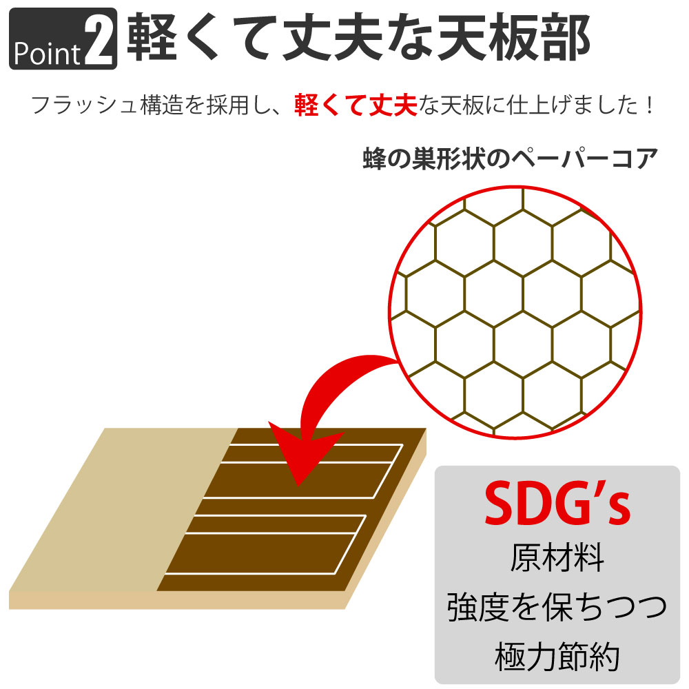 カフェテーブル 四角天板 幅60cm ナチュラル木目 ステンレス脚 ポイント2 軽くて丈夫な天板部 家具のAKIRA